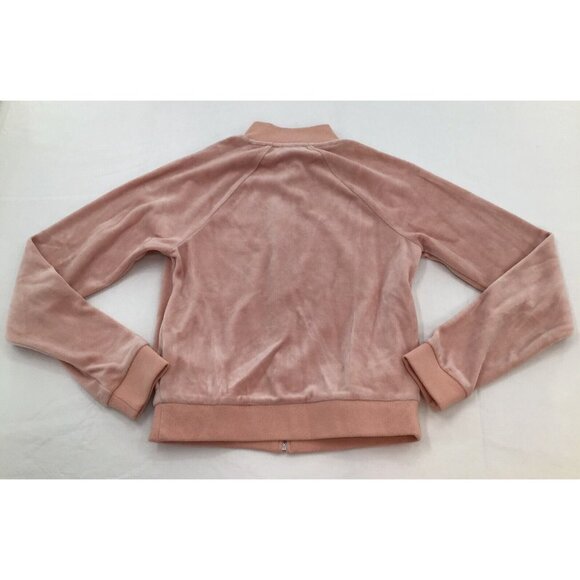 GUESS Womens Size XS Pink Zippered Velour Track Jacket - Picture 4 of 7